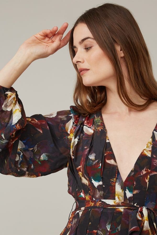 Petrol Rose Pria Prom Midi Dress - Image 2