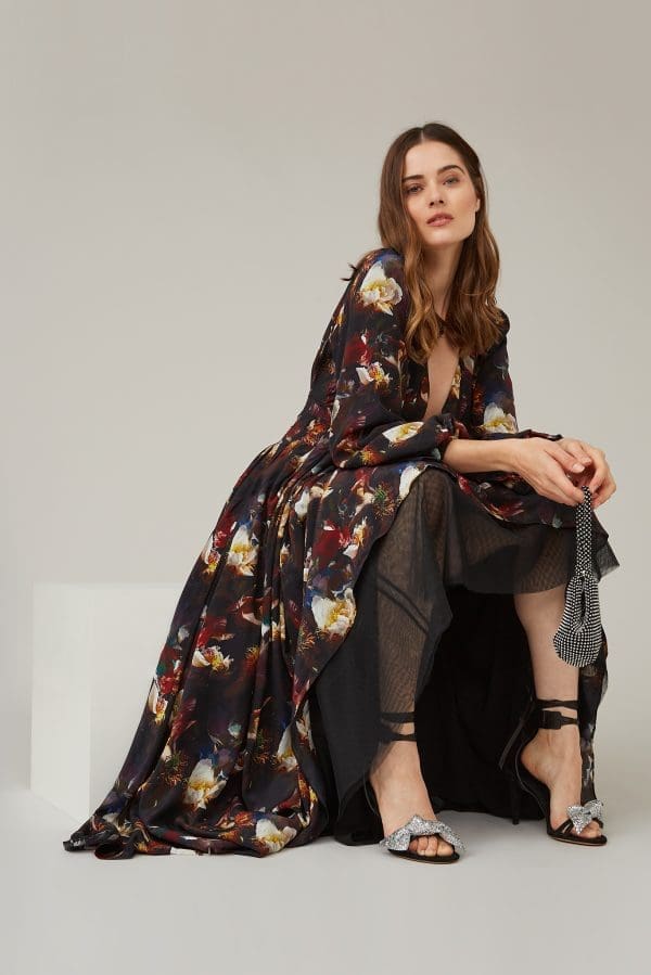 Petrol Rose Pria Prom Midi Dress - Image 3