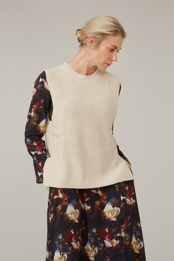 Oatmeal Knit Sleeveless Jumper