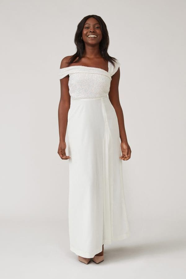 Talia Ivory Bridal Maxi Dress