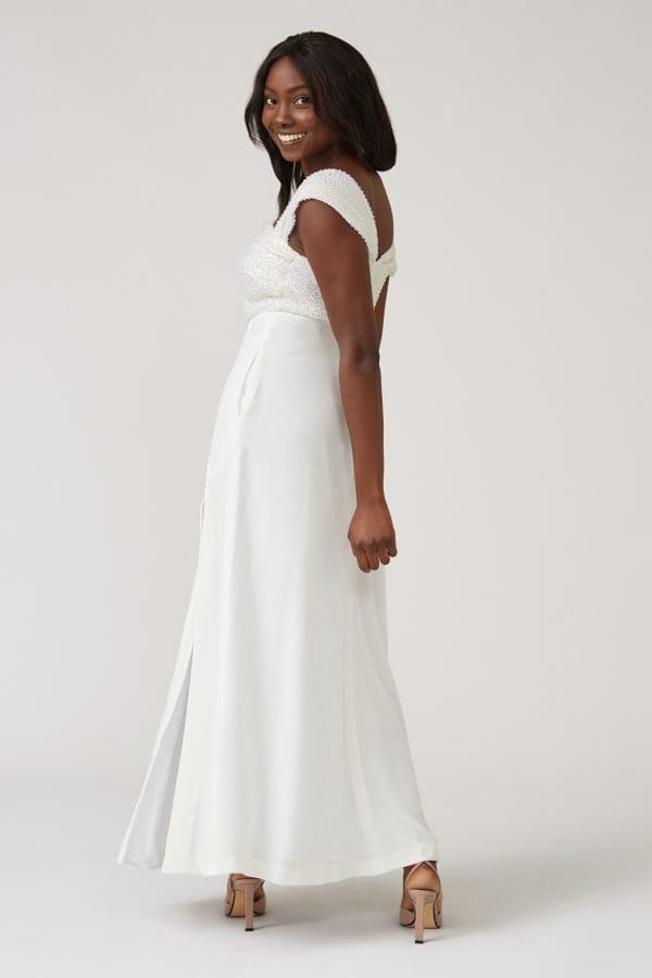 Talia Ivory Bridal Maxi Dress - Image 4