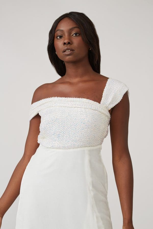 Talia Ivory Bridal Maxi Dress - Image 5