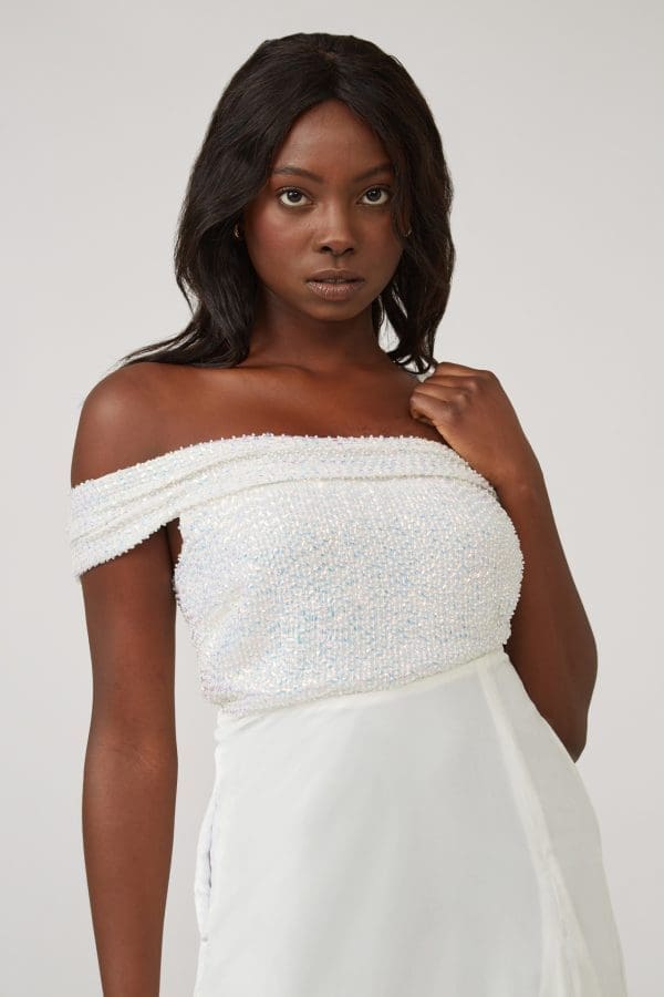 Talia Ivory Bridal Maxi Dress - Image 6