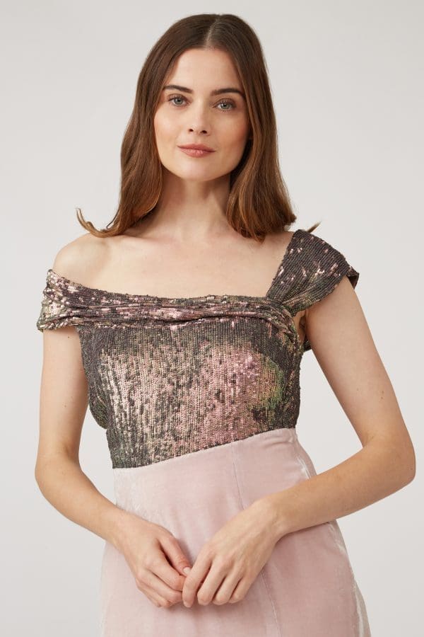 Talia Blush Bridal Maxi Dress - Image 5