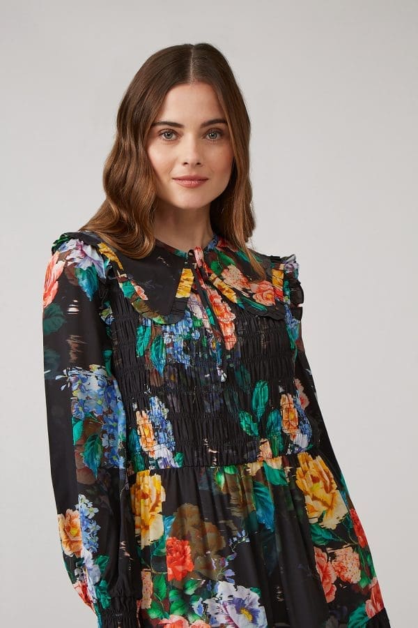 Vintage Floral Reversible Ruffle Collar - Image 2