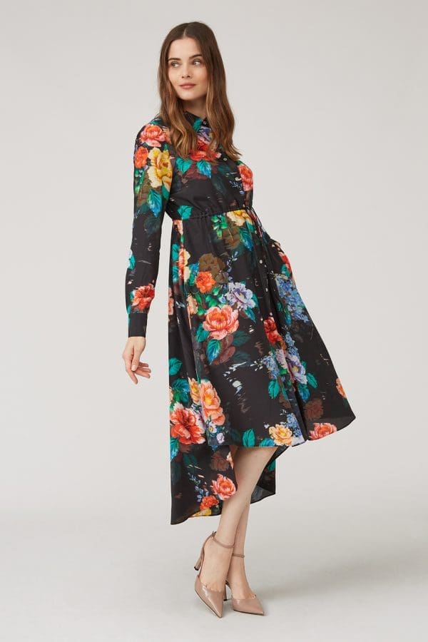 Shia Vintage Floral Shirt Dress - Image 2