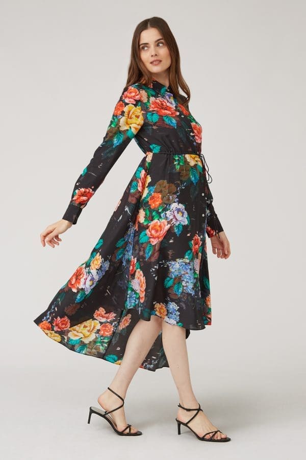 Shia Vintage Floral Shirt Dress - Image 3