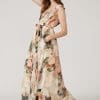 Pria Nude Floral Print Prom Maxi Dress - Image 3