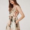 Pria Nude Floral Print Prom Midi Dress - Image 2