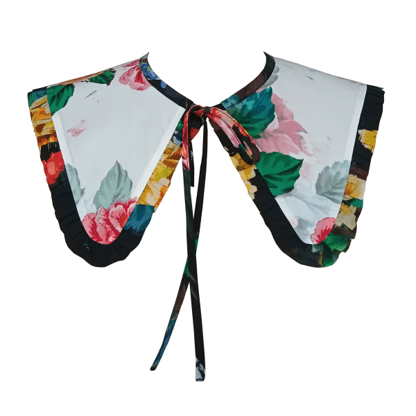 Vintage Floral Reversible Ruffle Collar - Image 3