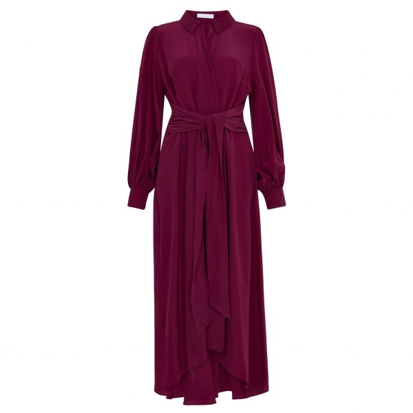 Aria Plain Midi Shirt Dress - Ethereal London