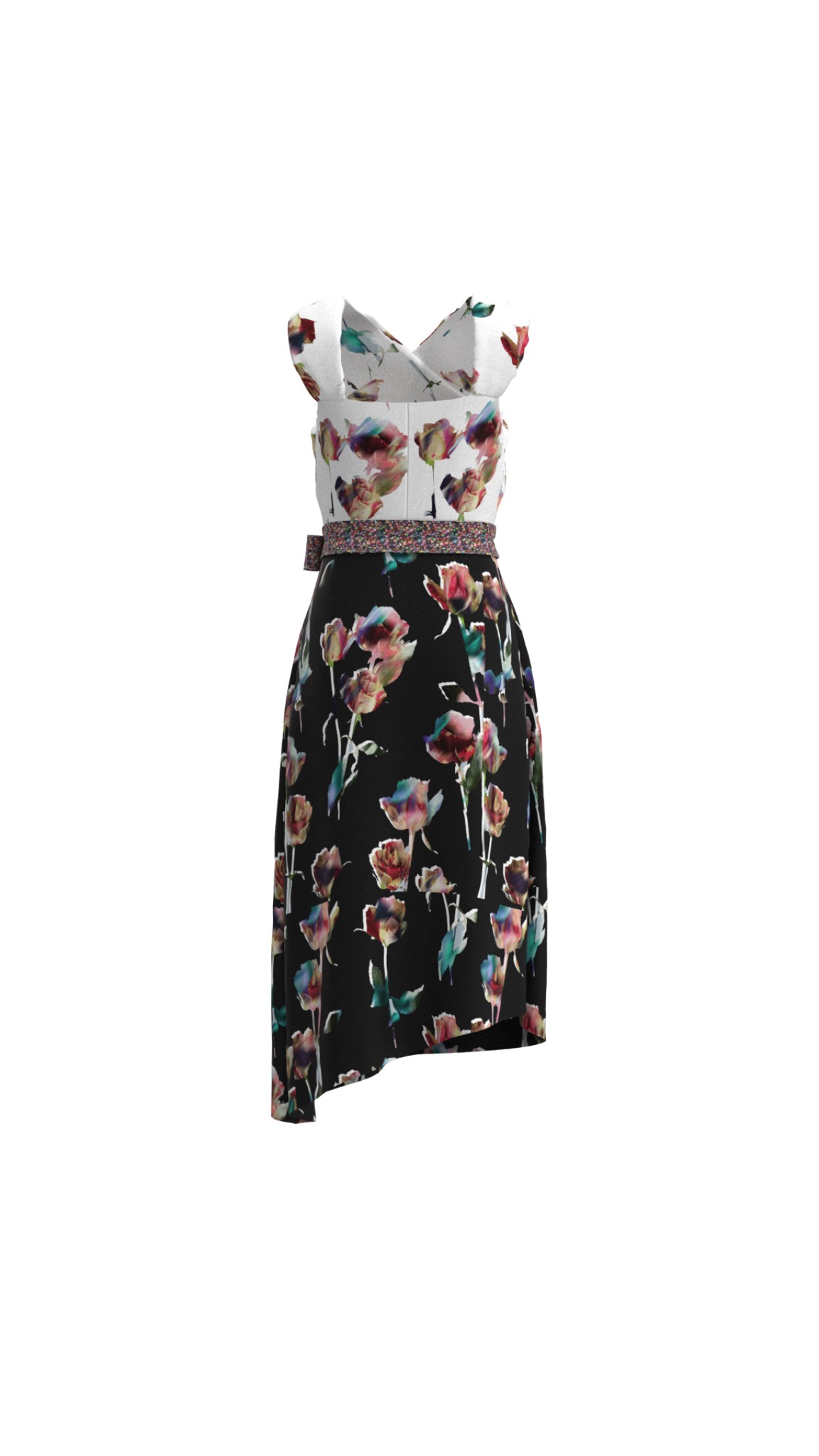 Zarina Print Knee Dress - Ethereal London
