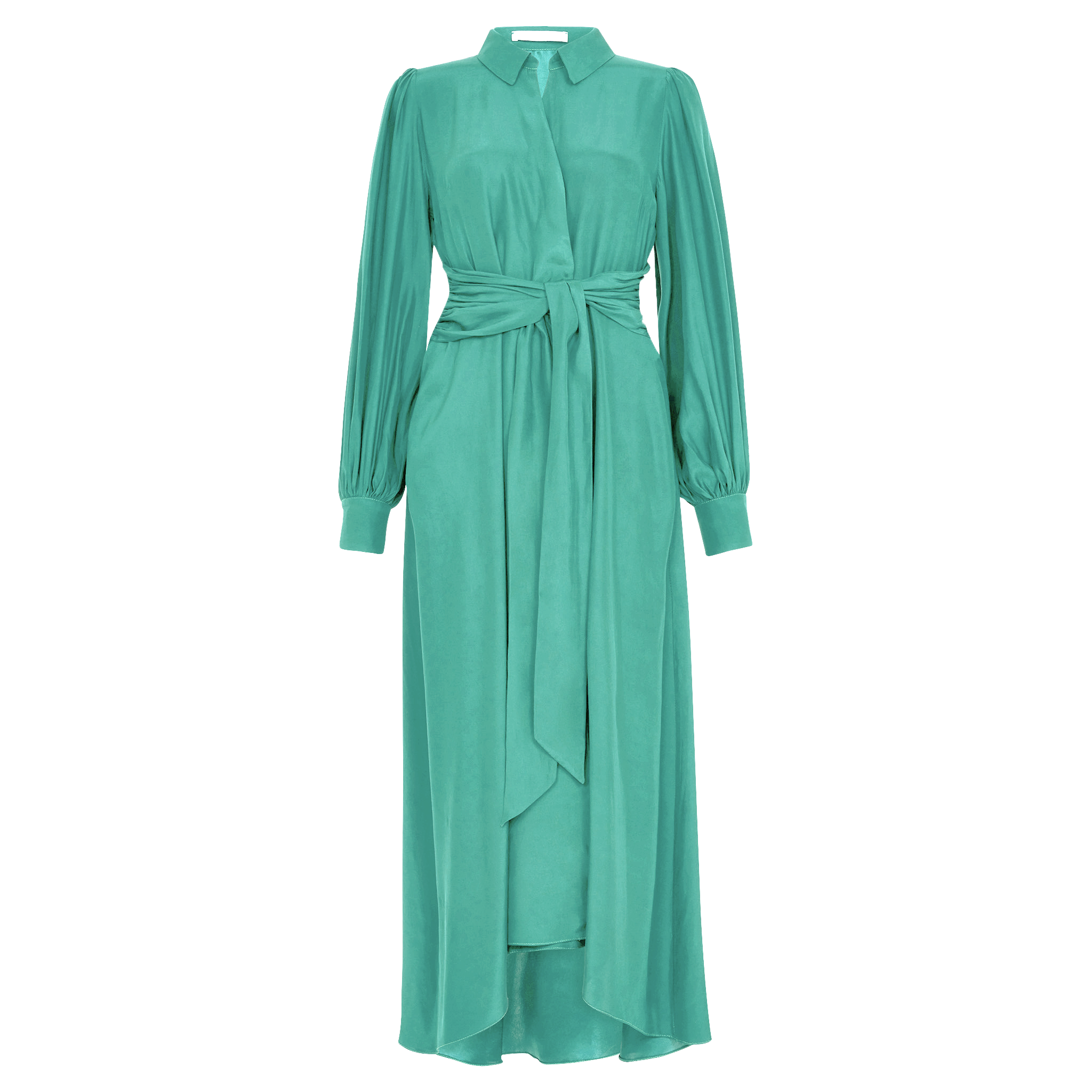 Aria Green Midi Shirt Dress - Ethereal London